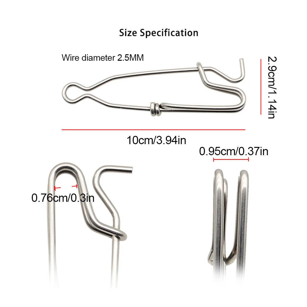 1-5pcs 28cm Fishing Trolling Pin Buffer Stainless Steel Shock Absorption Downriggers Weight Snubber Connector Sea Fishing Gear P