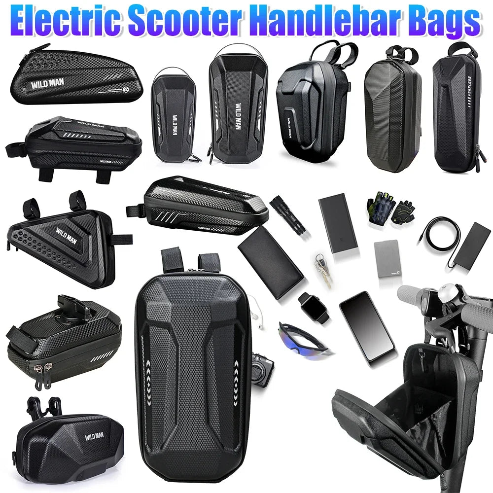 Electric Scooter Front Bag EVA Waterproof Electric Vehicle Bag Scooter Hard Shell Front Hanging Storage Pouch Scooter Accessory