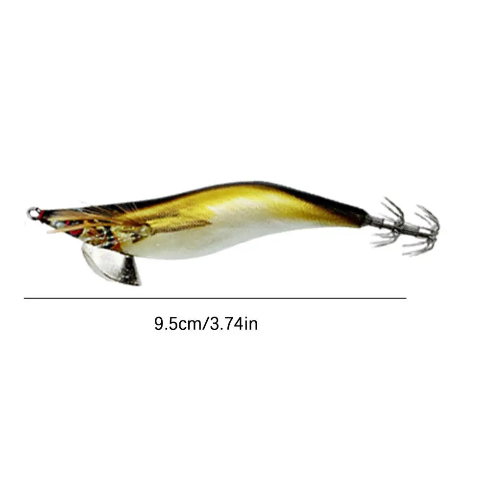 Glow Artificial Squid Lure Saltwater Wood Shrimp Lures Fluorescent Fishing Baits Realistic Freshwater Fish Luring For Sea River