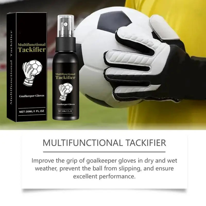 Goalkeeper Gloves Grip Spray 30ml Safe Gloves Wash & Prepare Gentle Goalkeeper Gloves Spray Effective Glove Grip Spray Sports