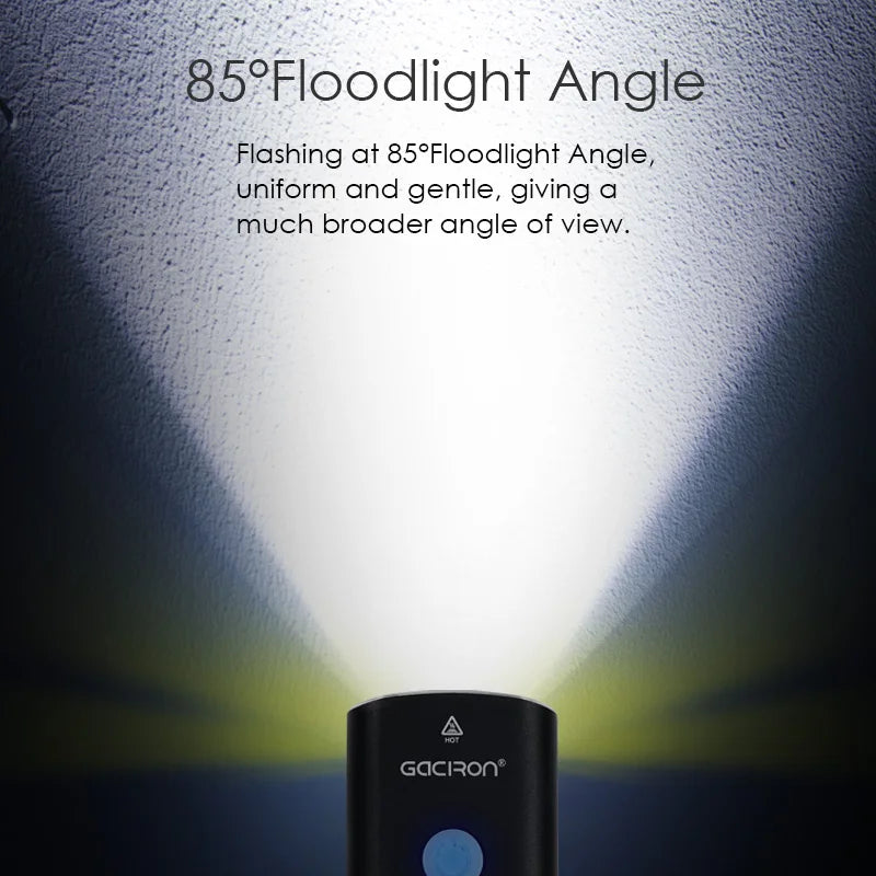 GACIRON 400-800LM Bicycle Headlight Bike Front Light with Wire Remote Switch IPX6 Waterproof Chargeable Pro Contest Flashlight