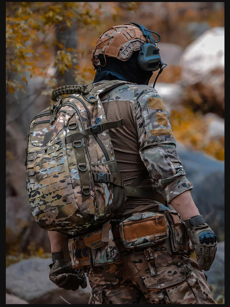 Oulylan Outdoor Traveling Waterproof Trekking Fishing Hunting Climbing Bag Male Camo Backpack Camping Men  Rucksack