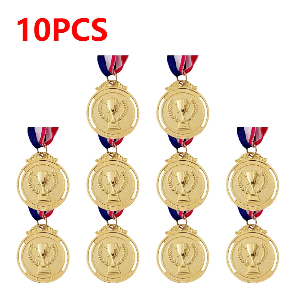 10-50pcs Gold Silver Bronze Award Medal Winner Reward Football Competition Prizes Award Medal For Souvenir Gift Sport Kids