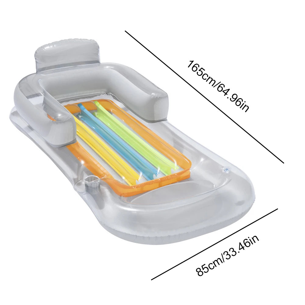 Inflatable Water Sports Floating Seat Multifunctional Summer Swim Float Seat Portable Foldable Durable Swimming Pool Accessory