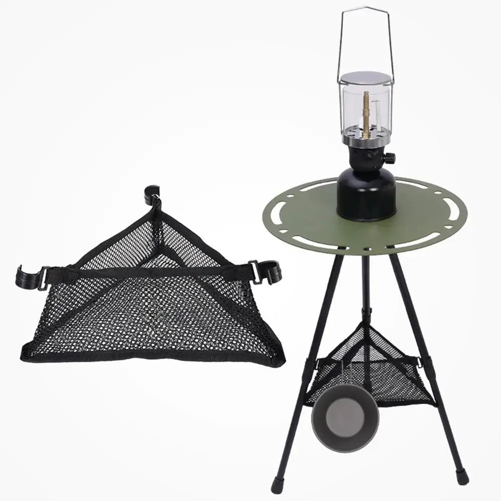 Camping Table Storage Bag Triangular Mesh Bag Portable Outdoor Folding Net Bag Picnic Storage Bag For Backpacking Fishing Trips