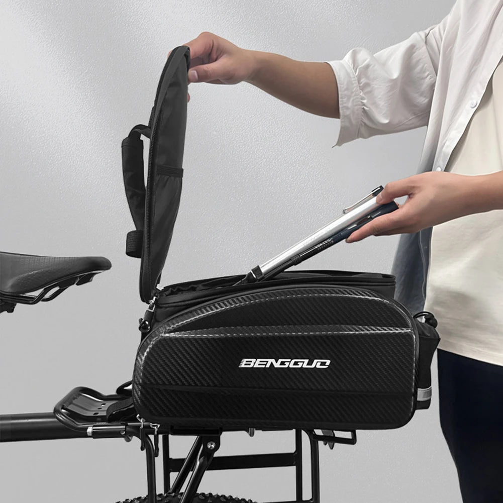 EVA Bicycle Carrier Bag Bike Rear Basket Waterproof Pannier Trunk Bags Back Rack Rear Seat Bag Cycling Luggage Shoulder Handbag