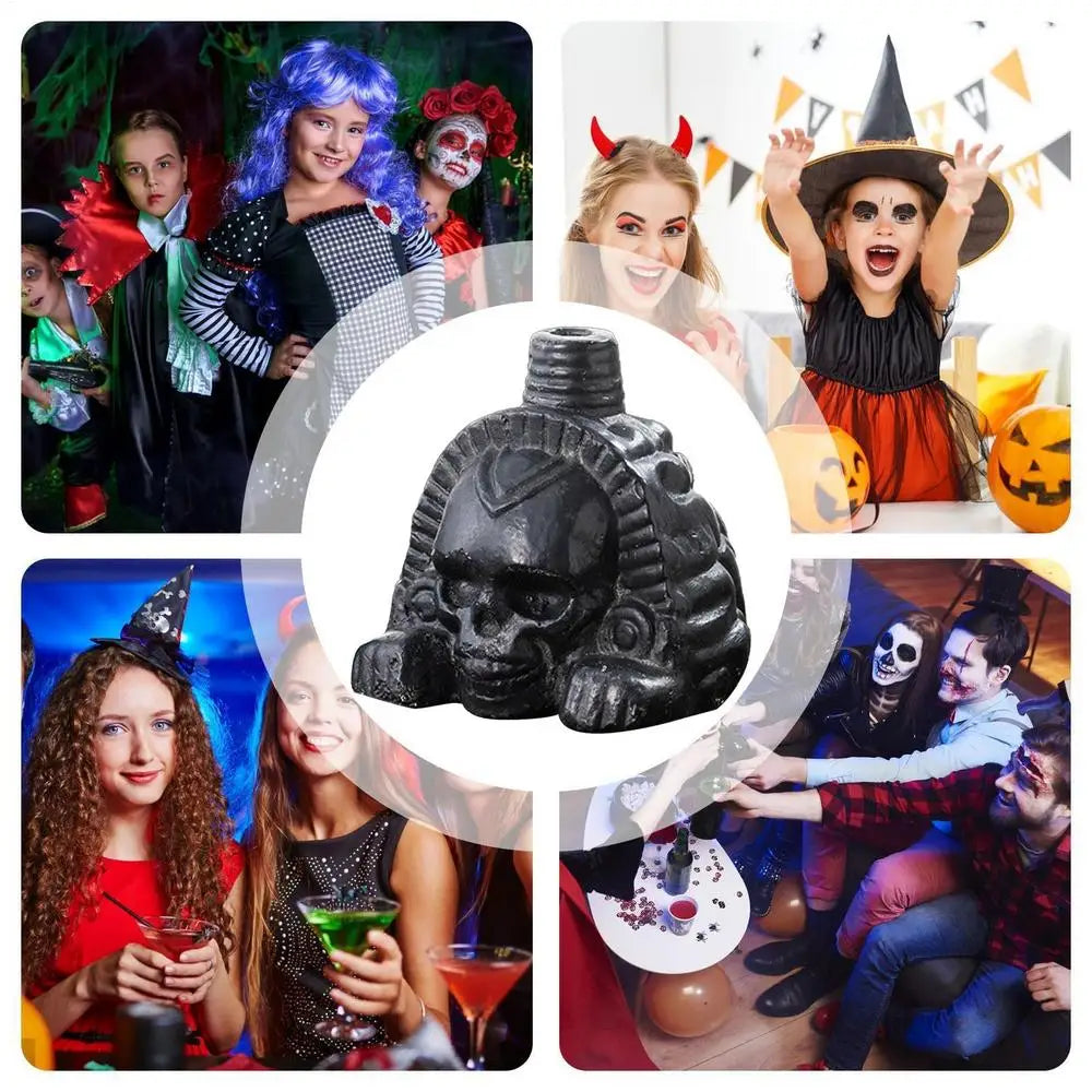 Authentic Aztec Whistle Loud Spookys Aztec Scary Death Whistle Realistic Human Screaming Aztec Ghost War Whistle Skull Head Toy