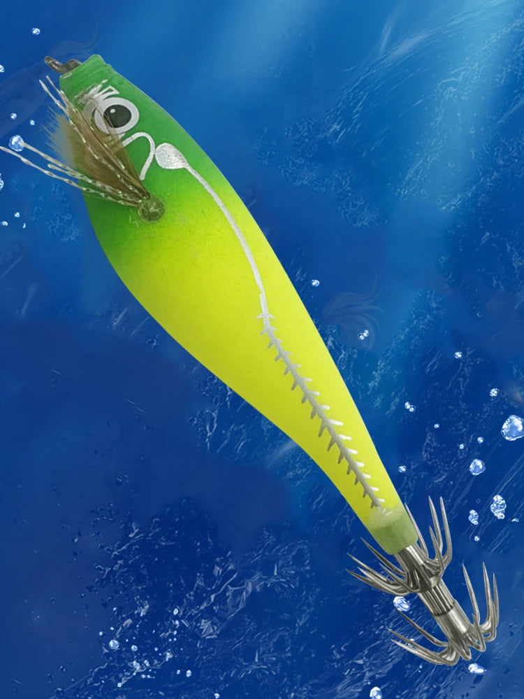 1-3Pcs 110mm 10.5g Fluorescent Fishing Lure Built-In Bead Luminous Jigging Bait Glow In Dark Artificial Squid Hook Jigs Tackle