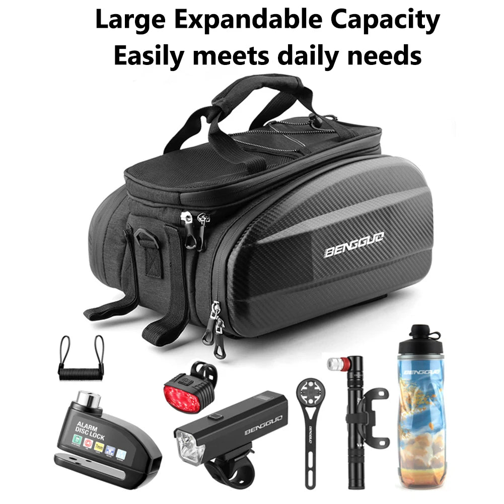 EVA Bicycle Carrier Bag Bike Rear Basket Waterproof Pannier Trunk Bags Back Rack Rear Seat Bag Cycling Luggage Shoulder Handbag