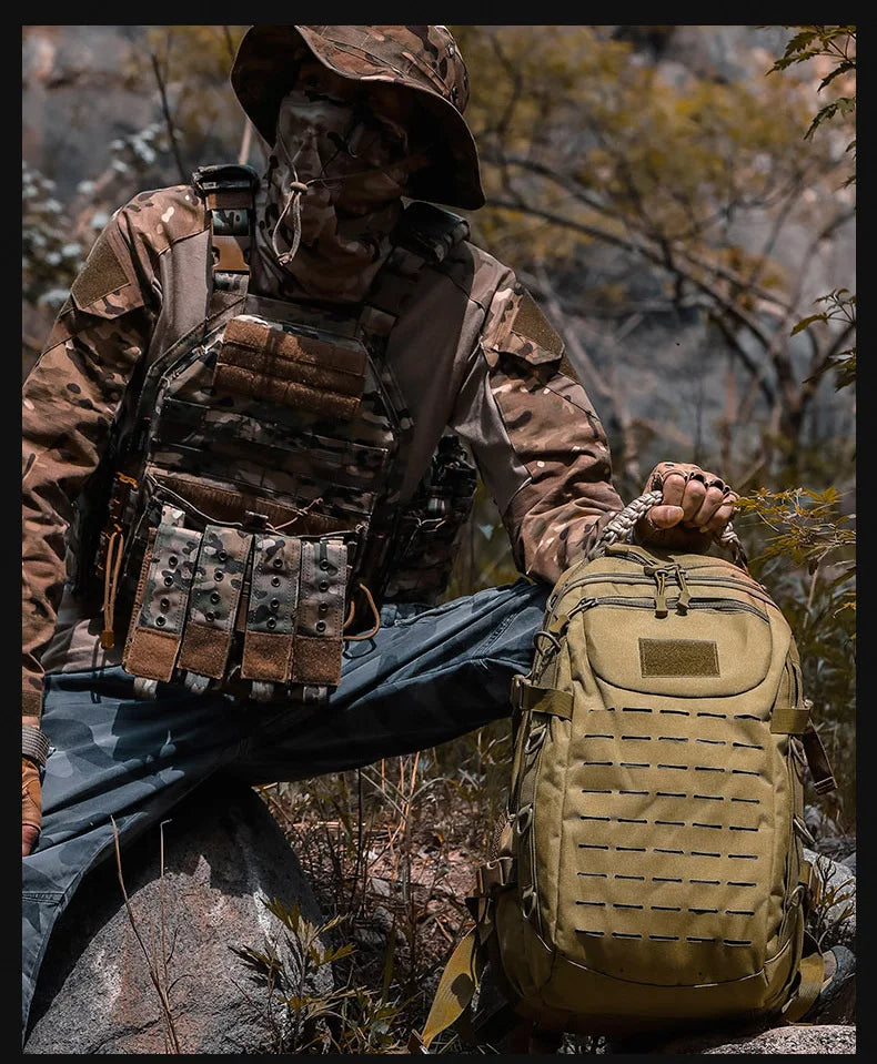 Oulylan Outdoor Traveling Waterproof Trekking Fishing Hunting Climbing Bag Male Camo Backpack Camping Men  Rucksack