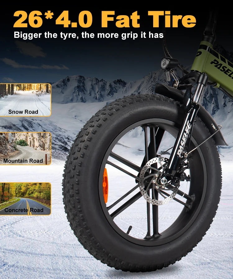 HedaTX PX6 adult E-bike 750W  ebike 48V 13Ah battery city ebike,26 inch Fat Tire E-Mountain bike