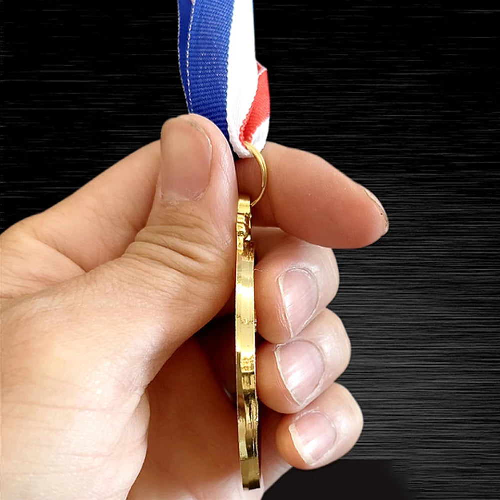 10-30PCS Swimming Medal Competition Awards with Neck Ribbon Metal 5cm Winner Medals Gold/Silver/Bronze Medal for Competitions