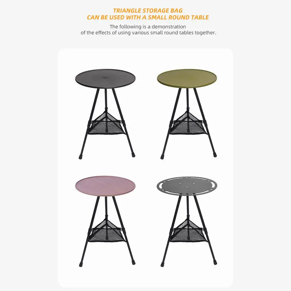 Camping Table Storage Bag Triangular Mesh Bag Portable Outdoor Folding Net Bag Picnic Storage Bag For Backpacking Fishing Trips