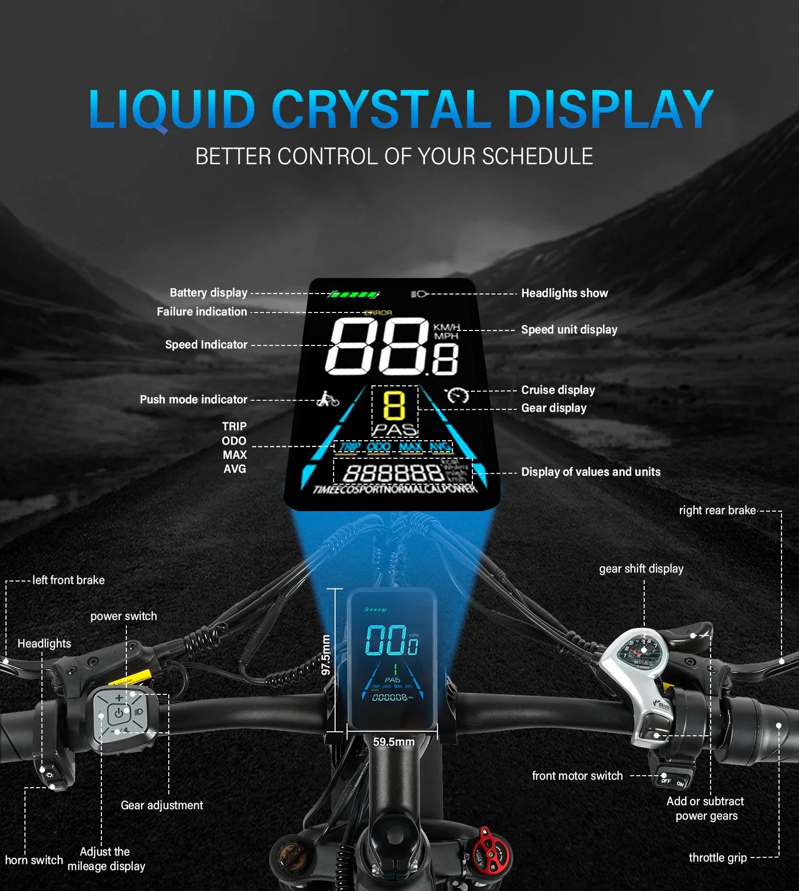 2025 new model DP2603-3000W dual motor 48V25AH26*4.0 fat tires dual suspension adult off-road all-terrain electric bicycle