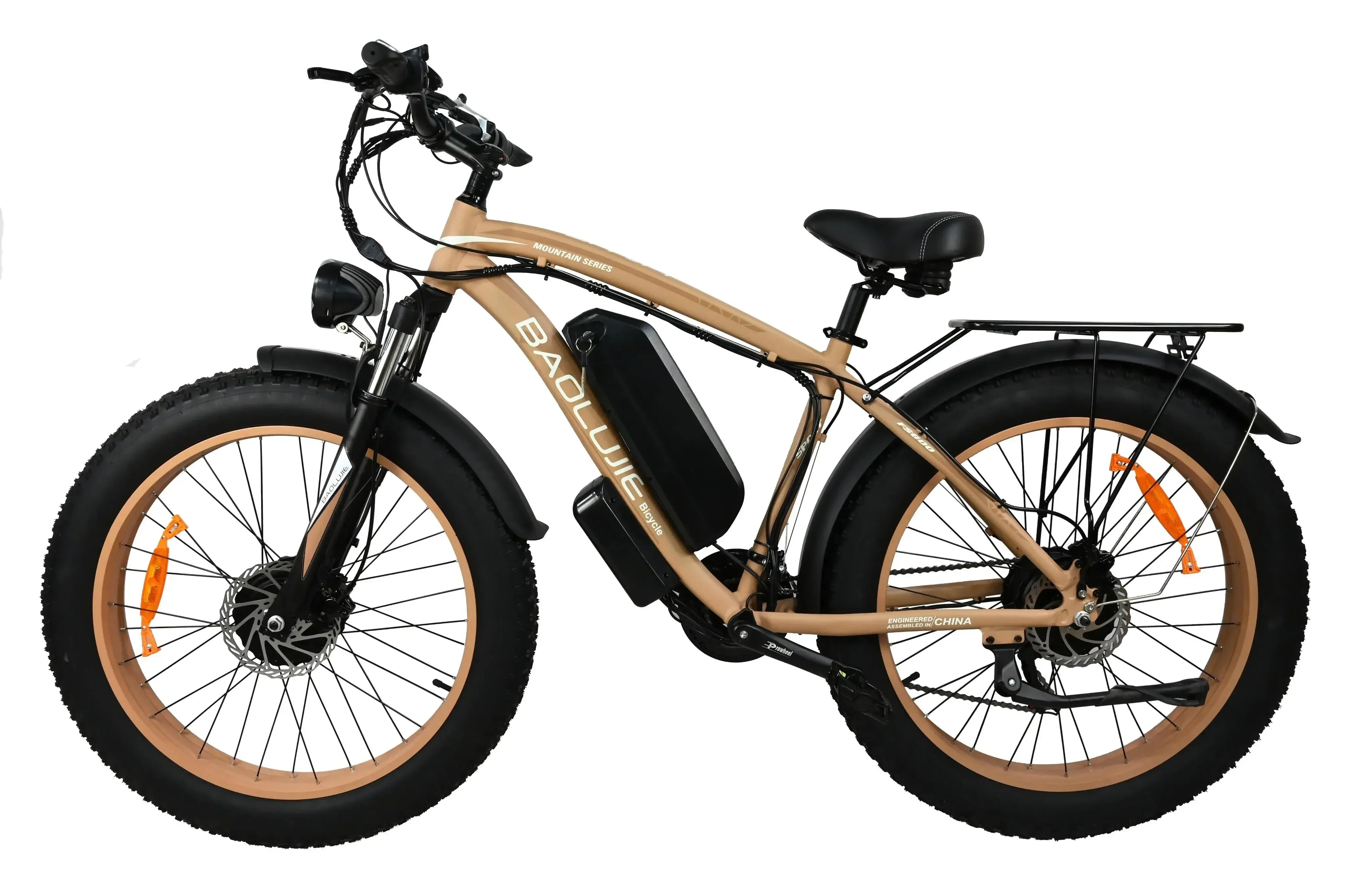 for 2000W dual motor 48V 20AH 26*4.0 fat tire hydraulic brake soft tail frame large front fork color instrument electric bicycle