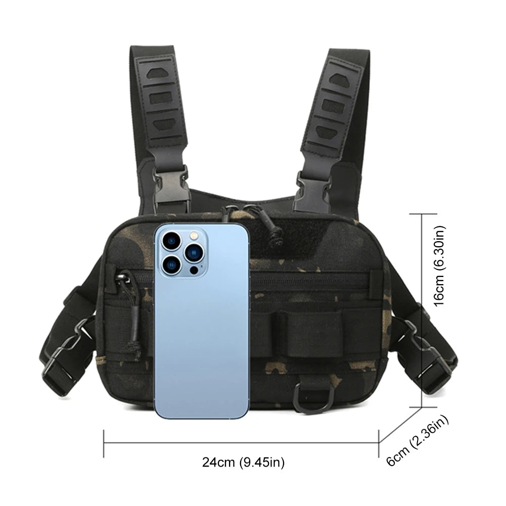 Fishing Chest Bag Men's Tactical Bags Chest Rig Packs Molle Nylon Climbing Camping Backpacks Outdoor Travel Vest anny Pack