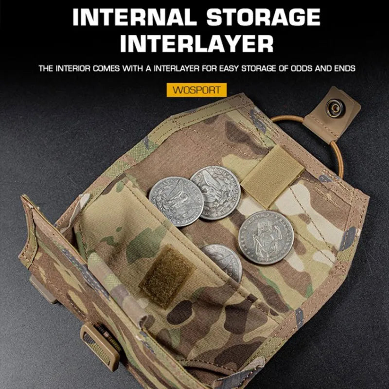 Tactical Molle Pouch Clip Bag Phone Case EDC Tool Bag Quick Release Design Outdoor Camping Hunting Accessories Pouch