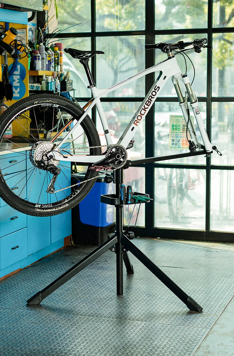 ROCKBROS Bicycle Repair Stand Aluminum Alloy Bike Work Stand Bike Rack Holder MTB Road Bicycle Maintenance Repair Tools Rack