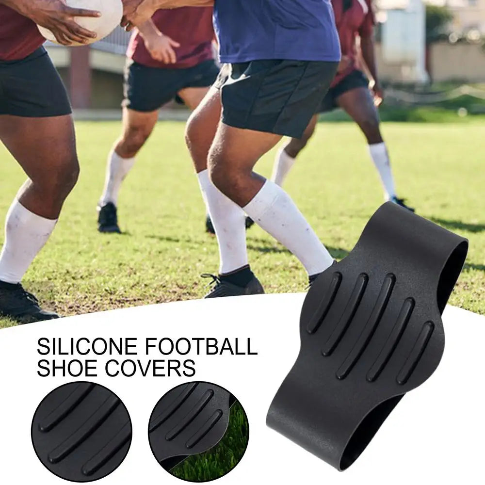 Soccer Shoe Lace Covers Silicone Soccer Cleats Lace Bands Football Accessories High Grip Design Elastic Protector Keeps Laces