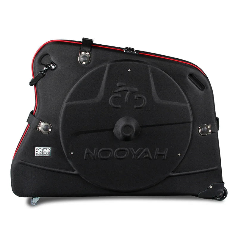 NOOYAH Bike Travel Case Bicycle Transport Bag EVA Case MTB Road Bike Accessories Hardshell Round Trip Suitcase Bike Travel Tools