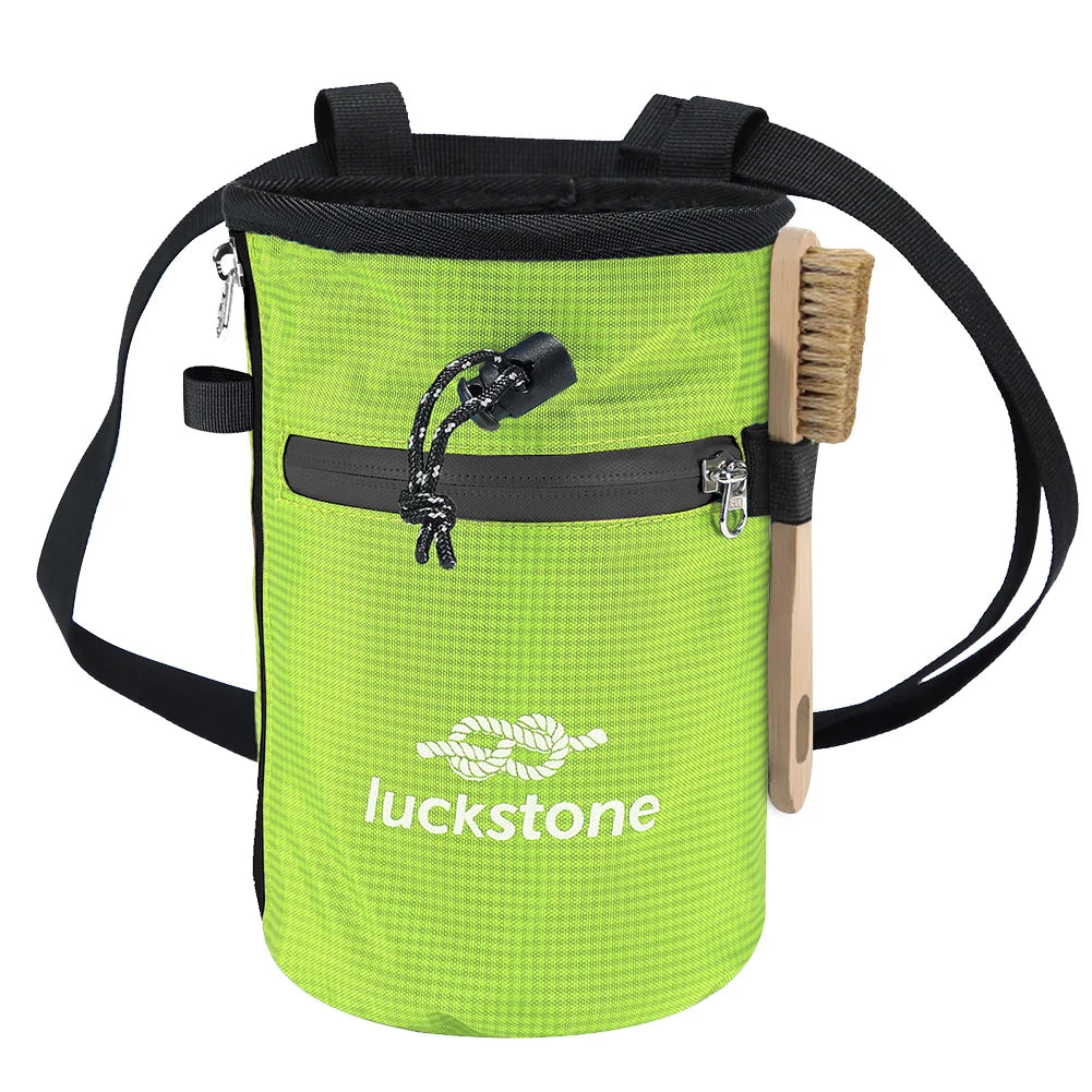 Waterproof Chalk Bag Bucket With Chalk Brush Climbing Pockets Bouldering Brush Rock Climbing Brush Chalk Climbing Accessories