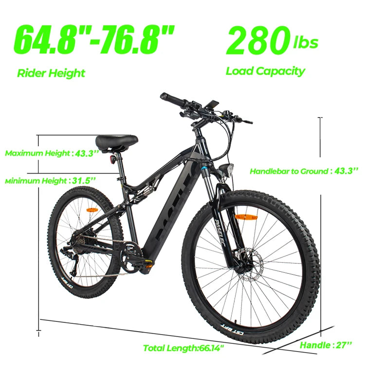 HedaTX GS9 adult E-bike 500W  ebike 48V 16Ah battery city ebike,29 inch tires Commuting electric bicycle