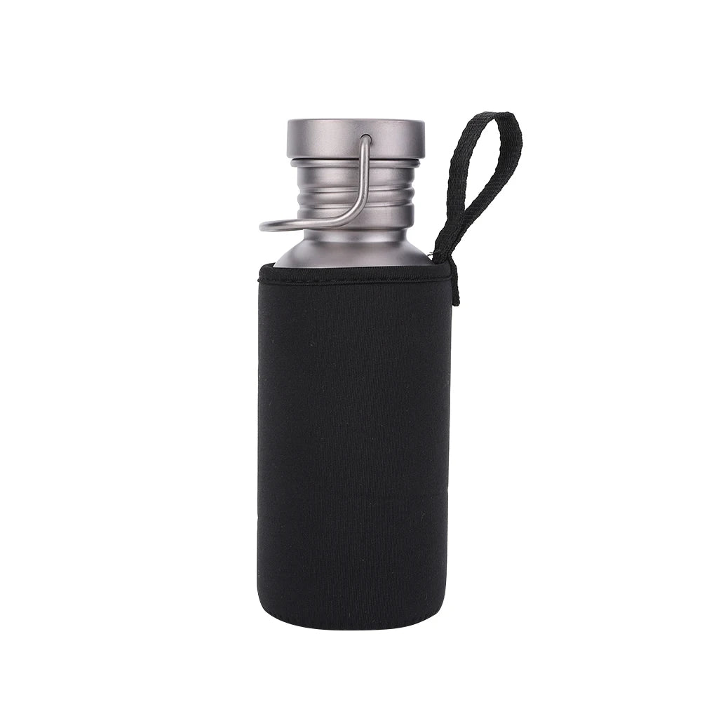500/600/750ml Titanium Water Bottle with Lid Portable Sports Kettle Leak-Proof Lightweight Drinking Bottle for Outdoor Picnic