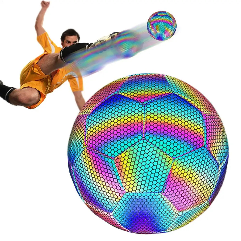 Reflective Football Light Up Reflective Football Light Up Football Soccer Glowing In The Dark Football Toy For Night Games And