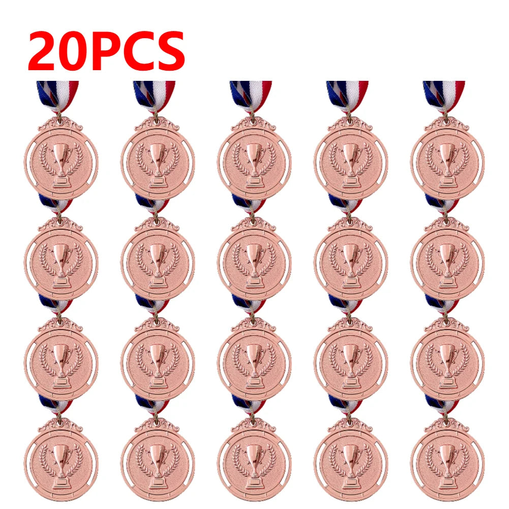 10-50pcs Gold Silver Bronze Award Medal Winner Reward Football Competition Prizes Award Medal For Souvenir Gift Sport Kids