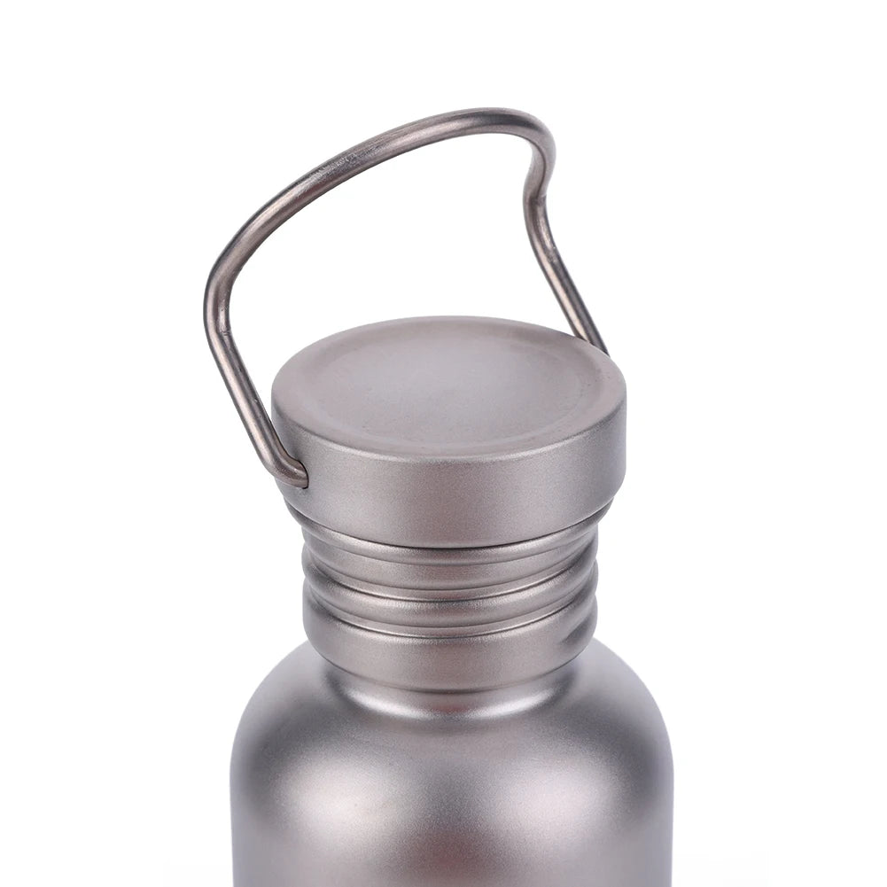 500/600/750ml Titanium Water Bottle with Lid Portable Sports Kettle Leak-Proof Lightweight Drinking Bottle for Outdoor Picnic