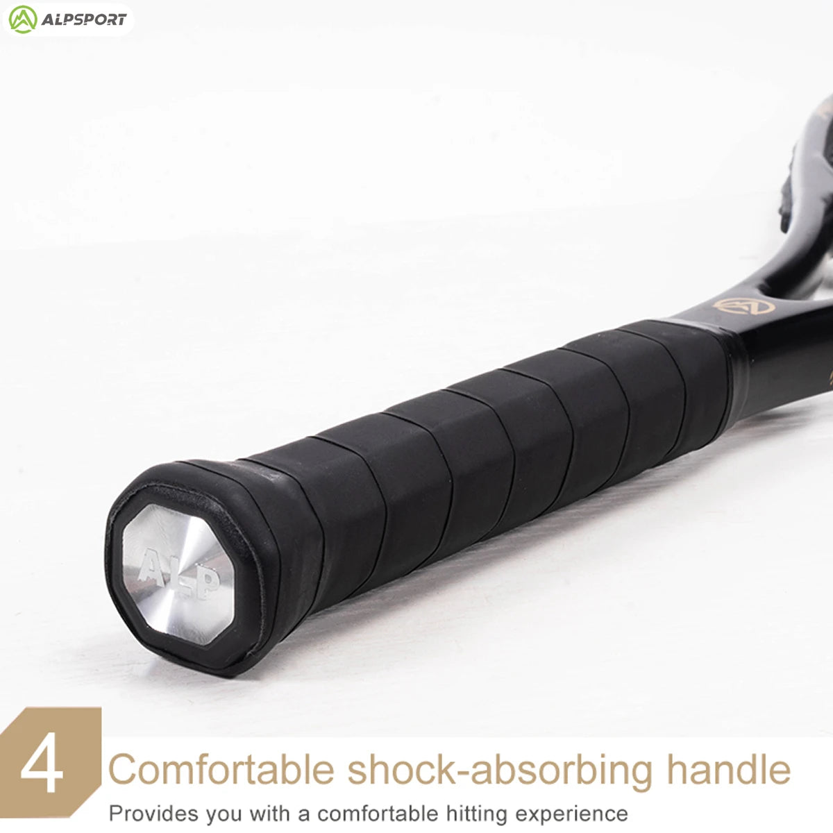 ALPSPORT JL T800 Carbon Fiber Tennis Racket 18K, Professional Training Racket with Bag & Adjustable Strap (Men & Women)