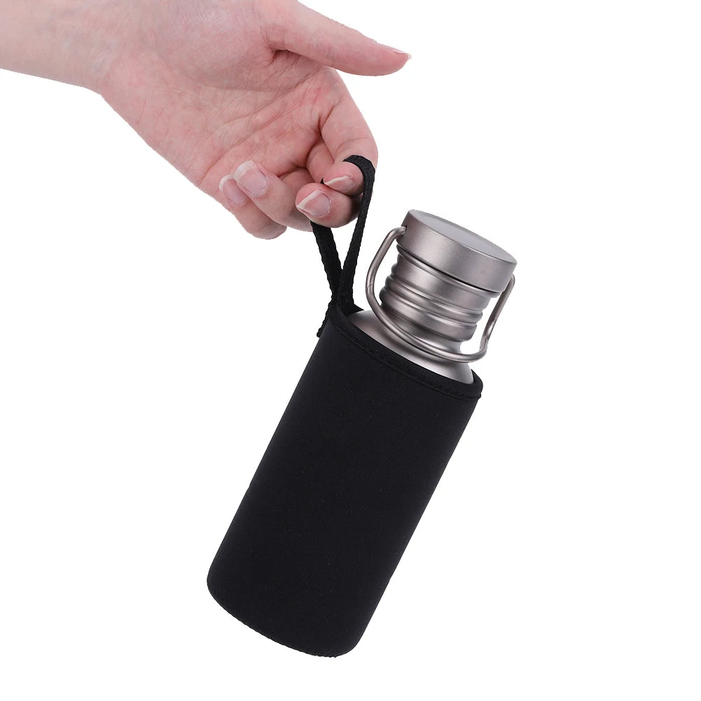 500/600/750ml Titanium Water Bottle with Lid Portable Sports Kettle Leak-Proof Lightweight Drinking Bottle for Outdoor Picnic