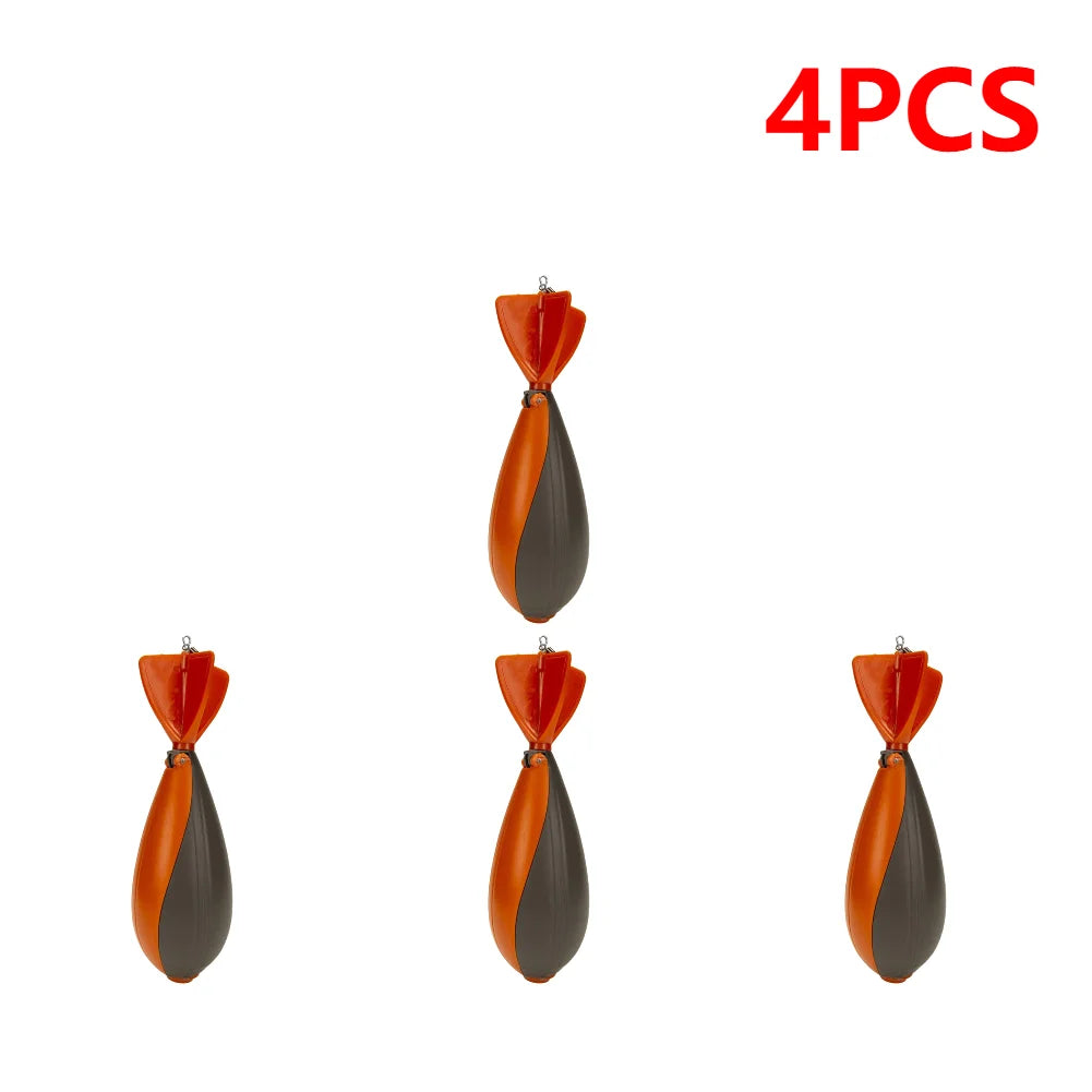 1-5pcs Carp Fishing Rocket Feeder Spod Float Lure Bait Holder Container Spomb Pellet Feeders Position Fishing Accessorie