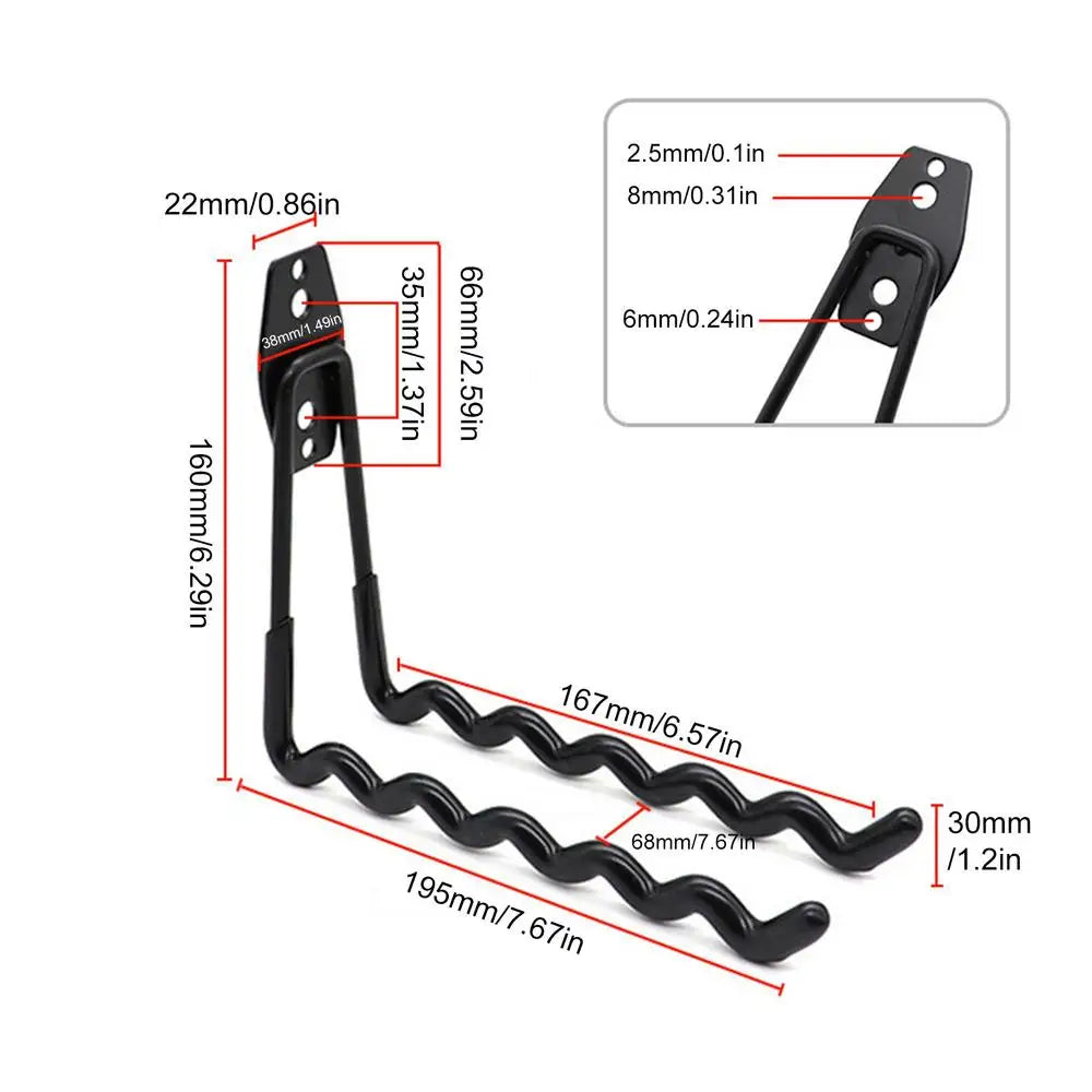 Wall Mounted Racket Holder Tennis Racket Holder Badminton Racket Holder Wall Waves Hook Storage Holds 6 Racquets Display Rack