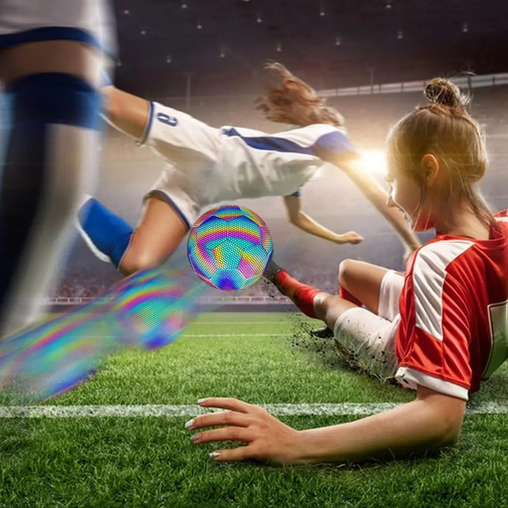Reflective Football Light Up Reflective Football Light Up Football Soccer Glowing In The Dark Football Toy For Night Games And