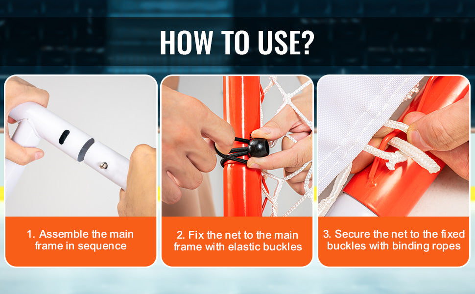 VEVOR Street Hockey Net, Indoor Outdoor Steel Hockey Goal, Official Regulation Hockey Training Goal Set, Portable Hockey Goal